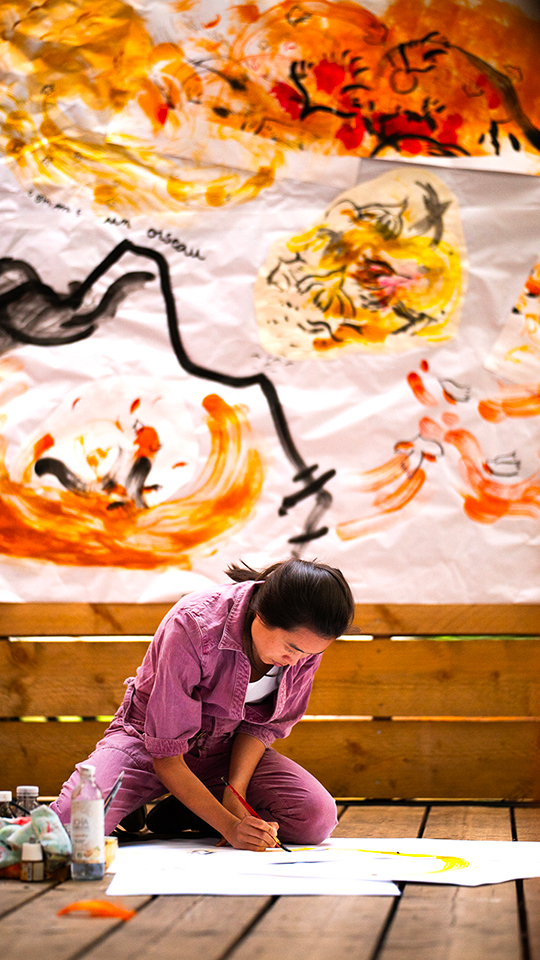 Comme des oiseaux – une expérience danse et peinture